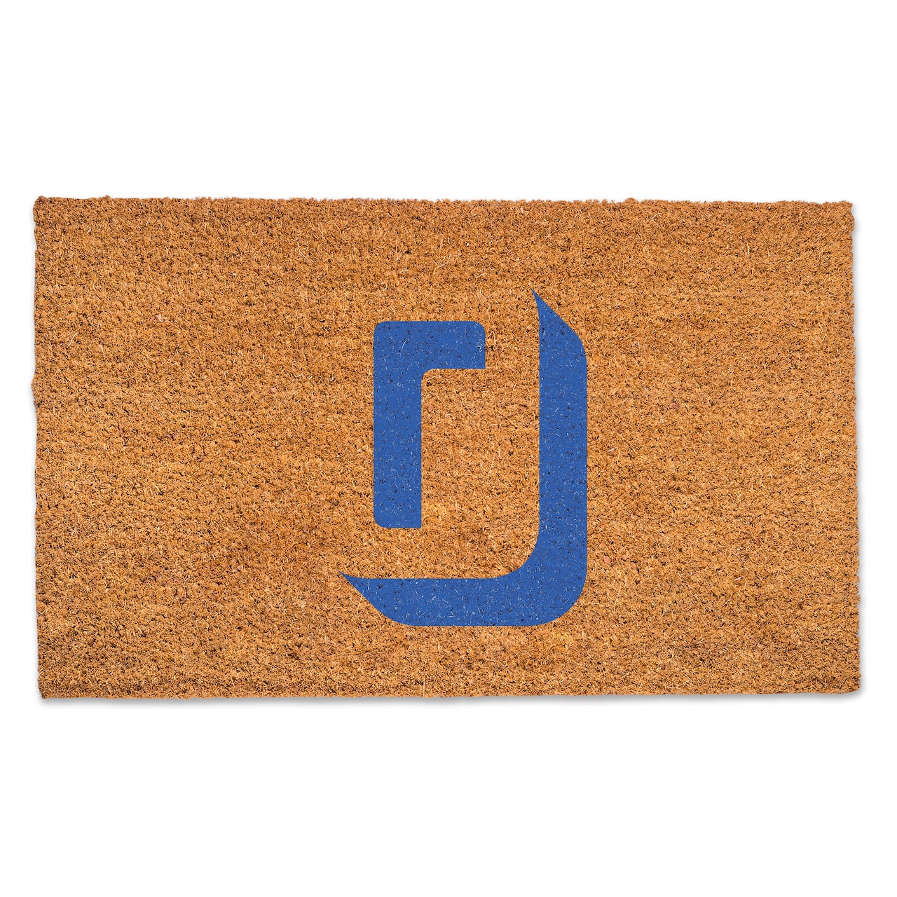Blue Shadow Monogram Natural Coir Doormat